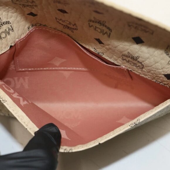 MCM Visetos Envelope Clutch - Beige - Picture 7 of 12